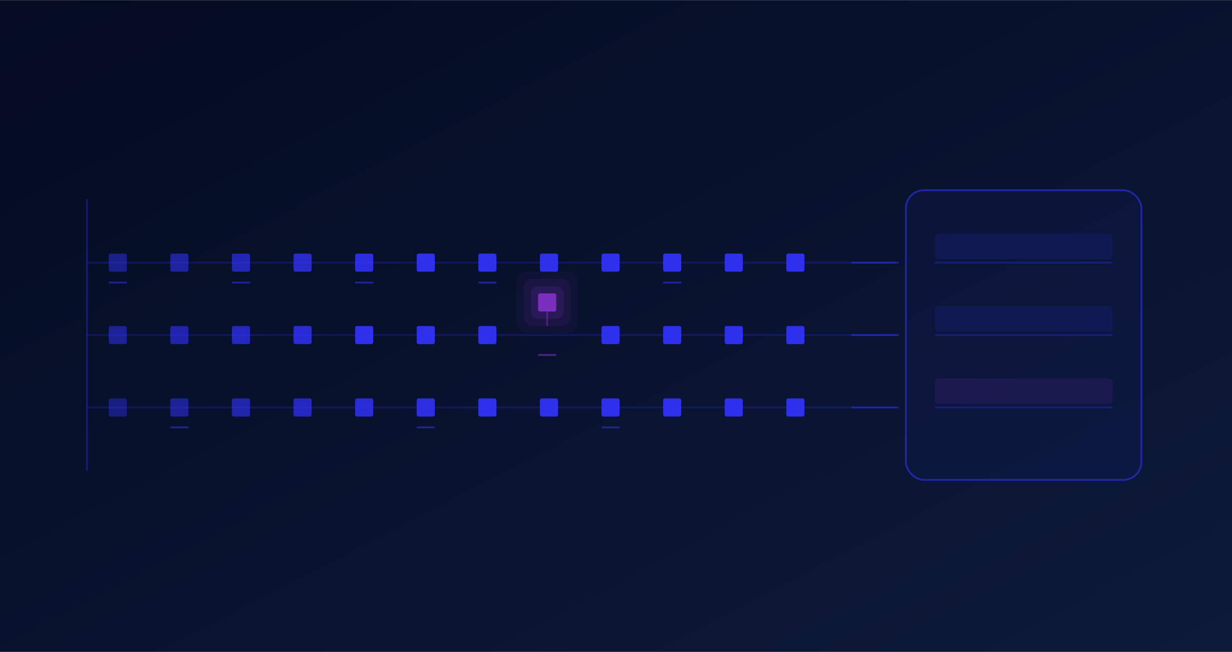 مخطط تجريدي يُظهر بيانات داخلية تتدفق إلى مسار ضبط دقيق مع إبراز فجوة غير متحقق منها.